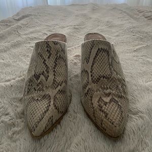 Snakeskin Mule